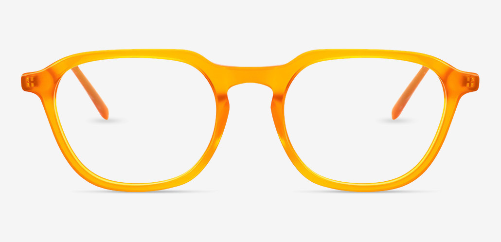 Bertha Orange Square Glasses