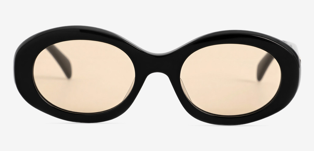 Ward Black Oval Sunglasses