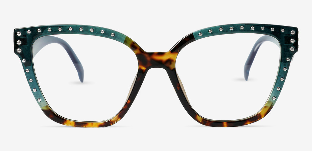 Gloria Green Square Glasses