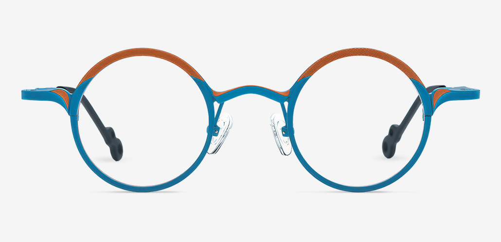 Rosa Blue Round Glasses