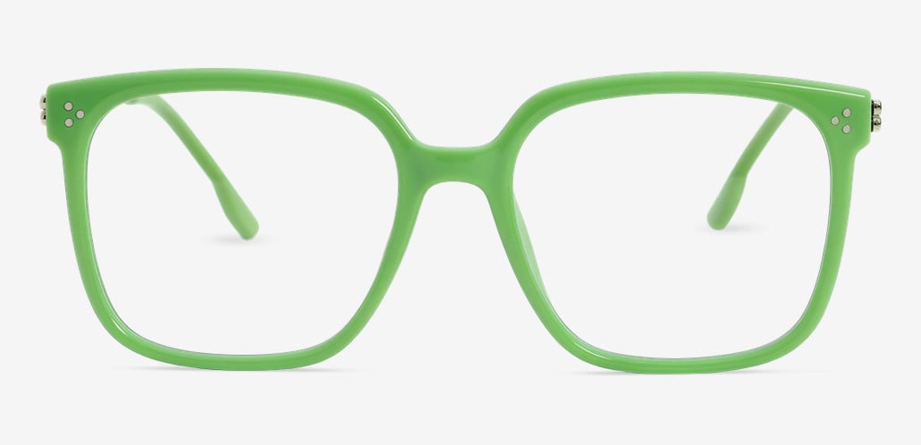 Pearl Green Square Glasses