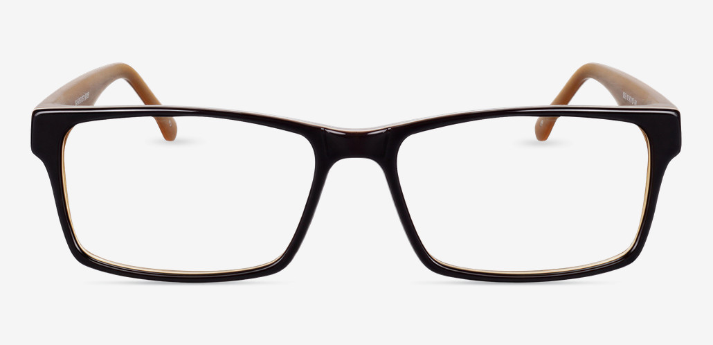 Gallac Gafas Rectangulares Marrones