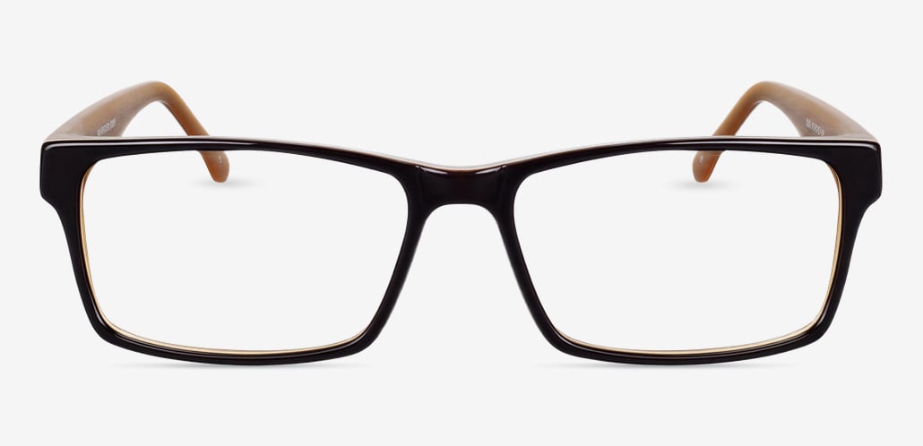 Gallac Gafas Rectangulares Marrones