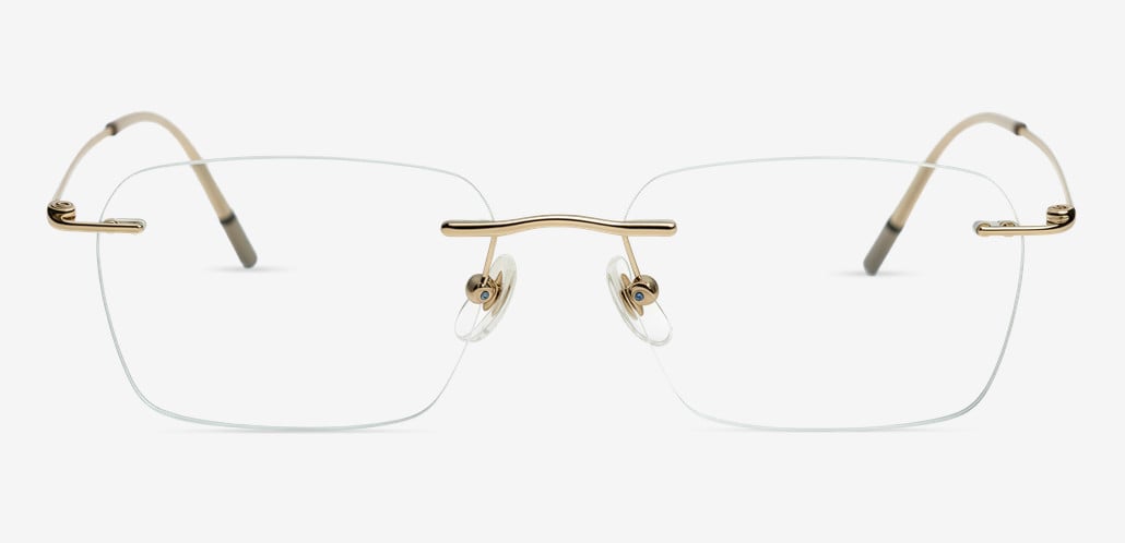 Casey Gold Rectangle Glasses