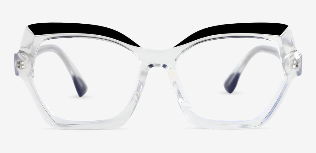 Quentin Clear Geometric Glasses