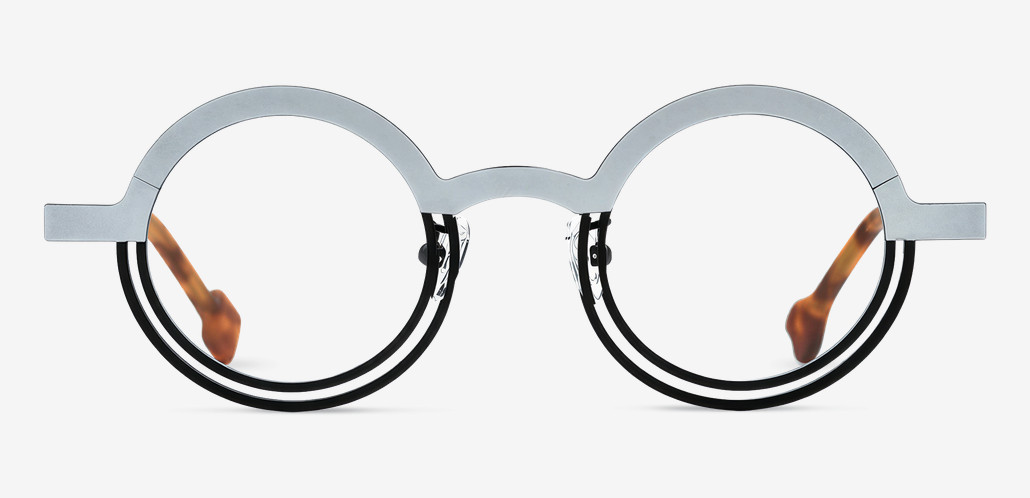 Charle White Round Glasses