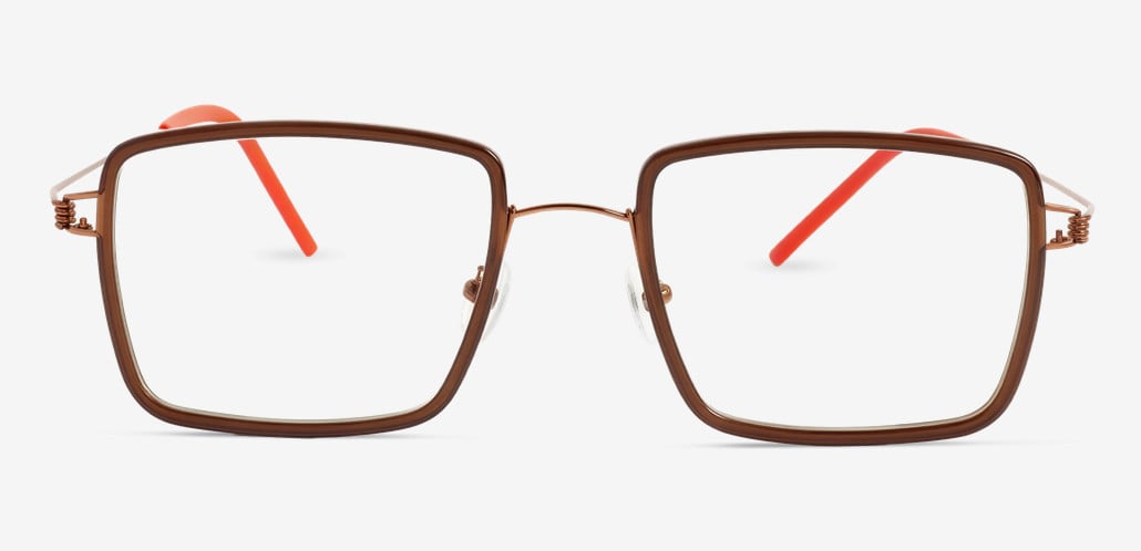 Evans Brown Square Glasses