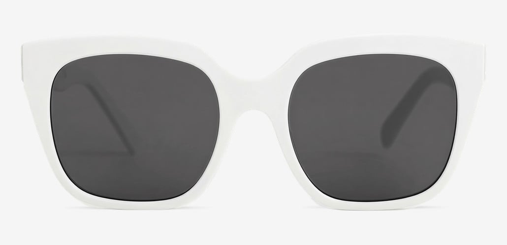 Glover White Square Sunglasses