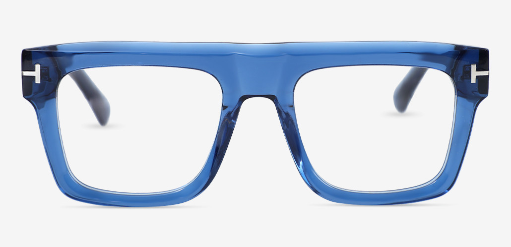 Errol Blaue Quadratische Brille