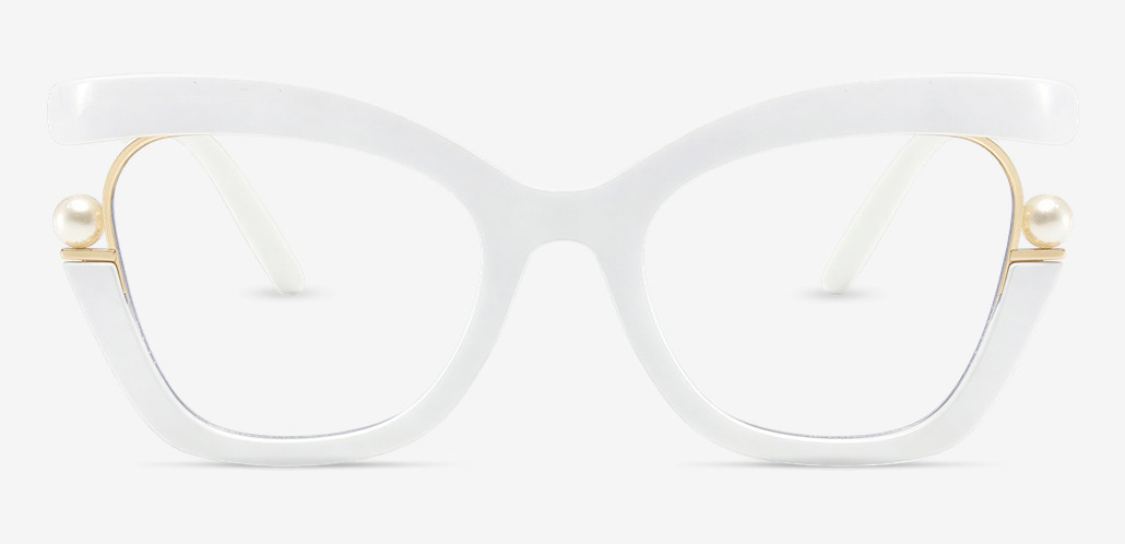 Halona Gafas Cat Eye Blancas