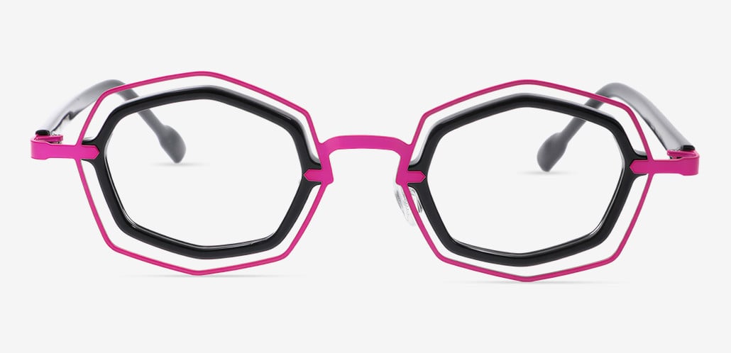 Rone Black Geometric Glasses