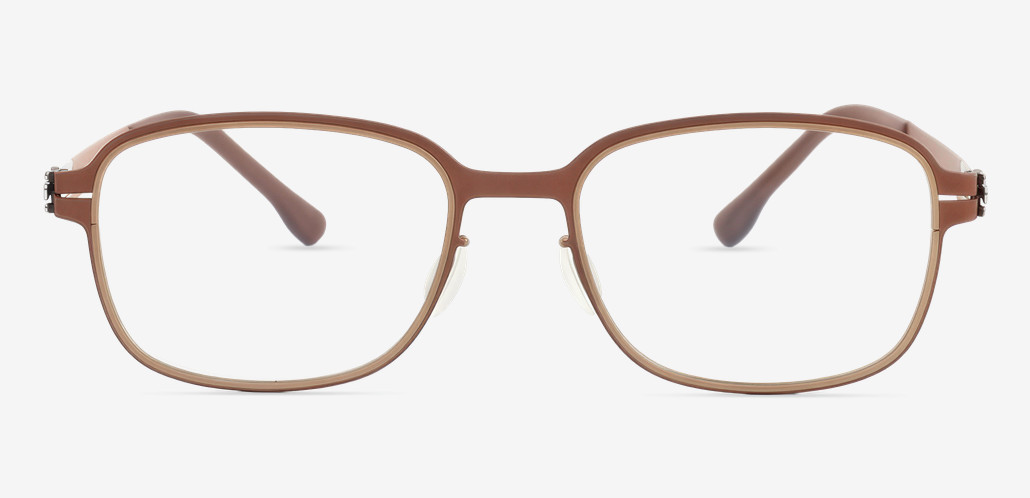 Kama Brown Square Glasses