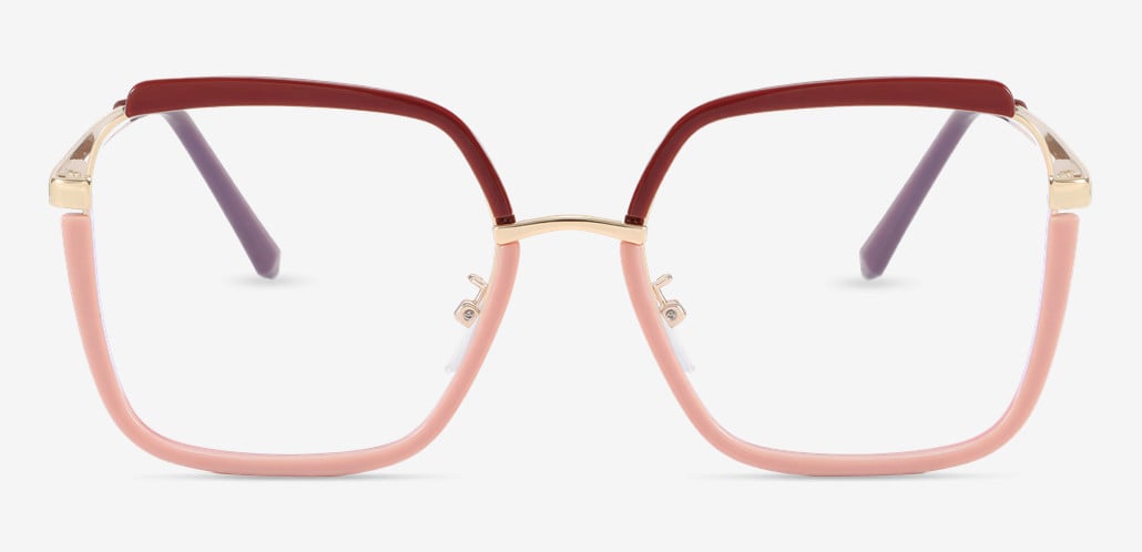 Lizzie Pink Square Glasses