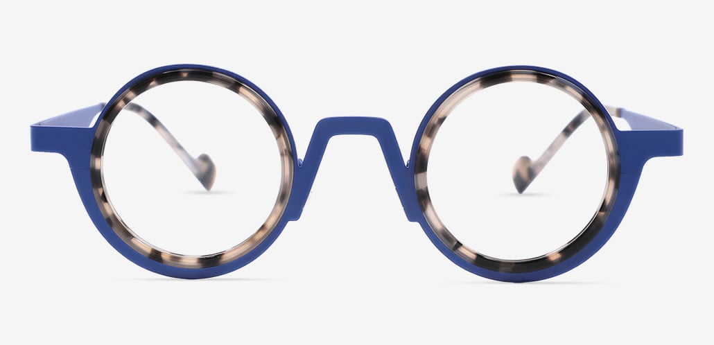 Careg Blue Round Glasses