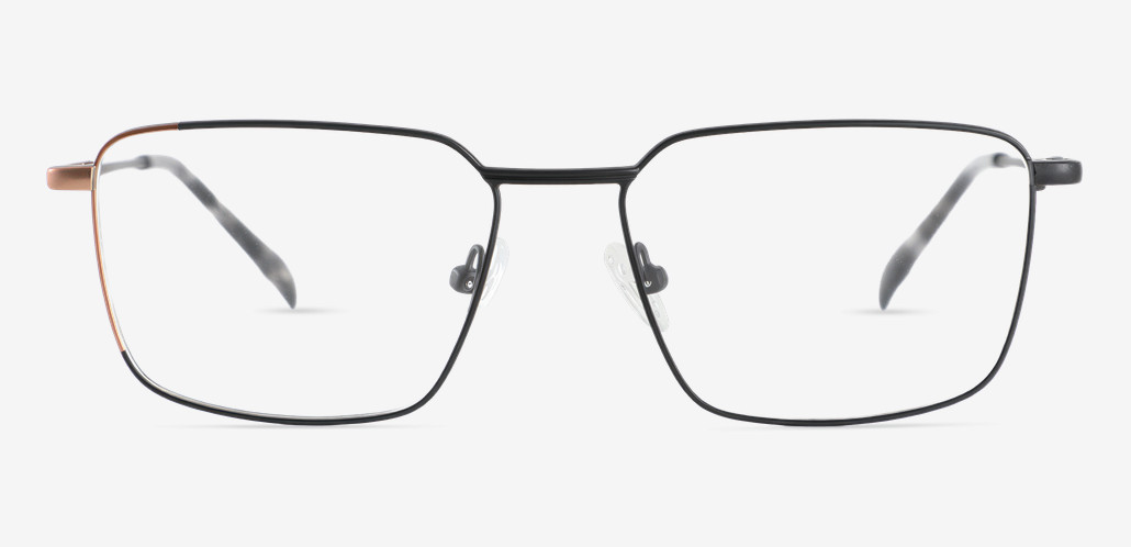 Kennan Black Rectangle Glasses