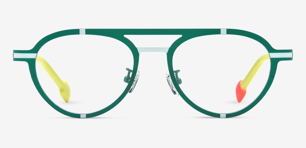 Finn Green Aviator Glasses