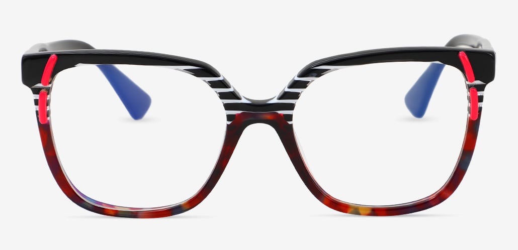 Meris Gafas Cuadradas Rojas