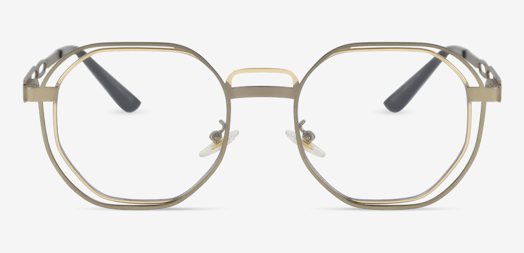 Hortense Gold Geometric Glasses