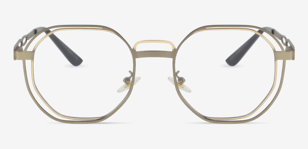Hortense Gold Geometric Glasses