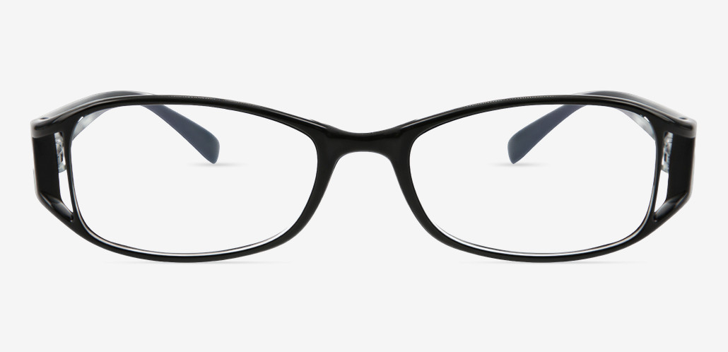 Norma Black Rectangle Glasses