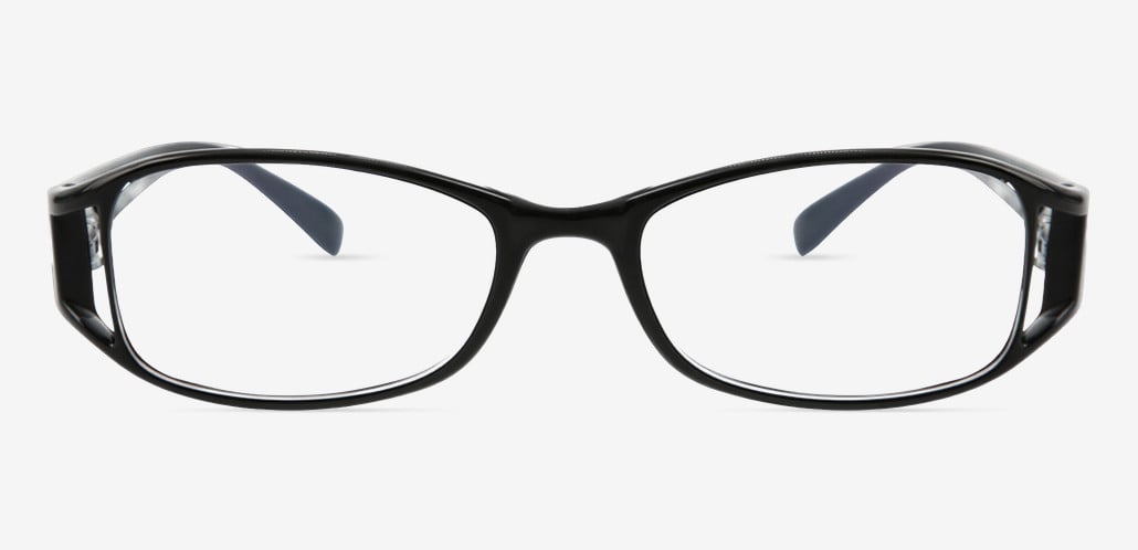 Norma Black Rectangle Glasses