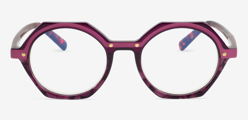 Louis Purple Geometric Glasses