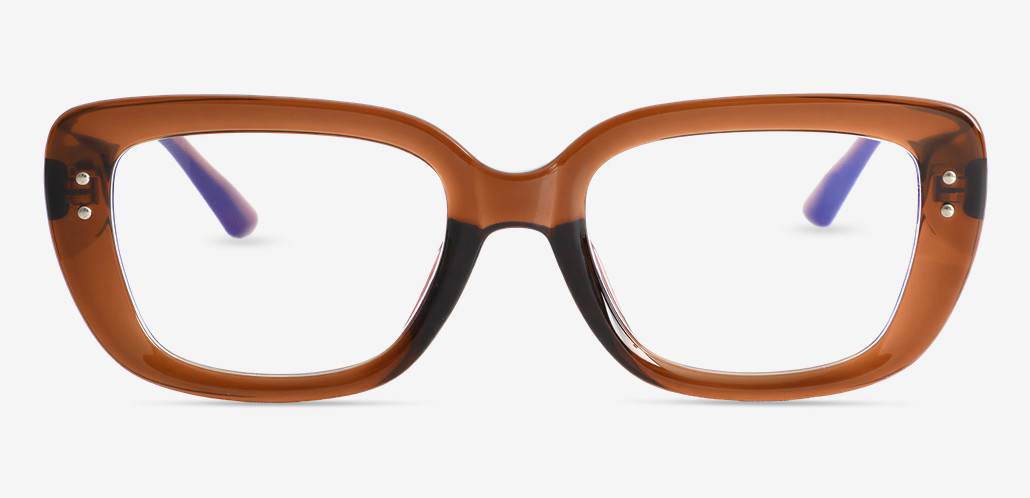 Wallis Gafas Rectangulares Marrones
