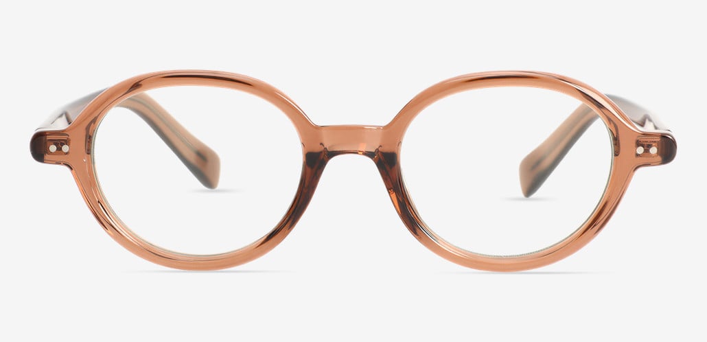 Dwight Brown Oval Glasses