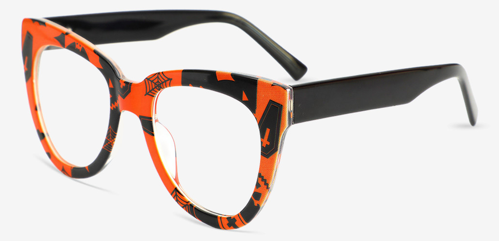 Eileen Orange Cat Eye Glasses