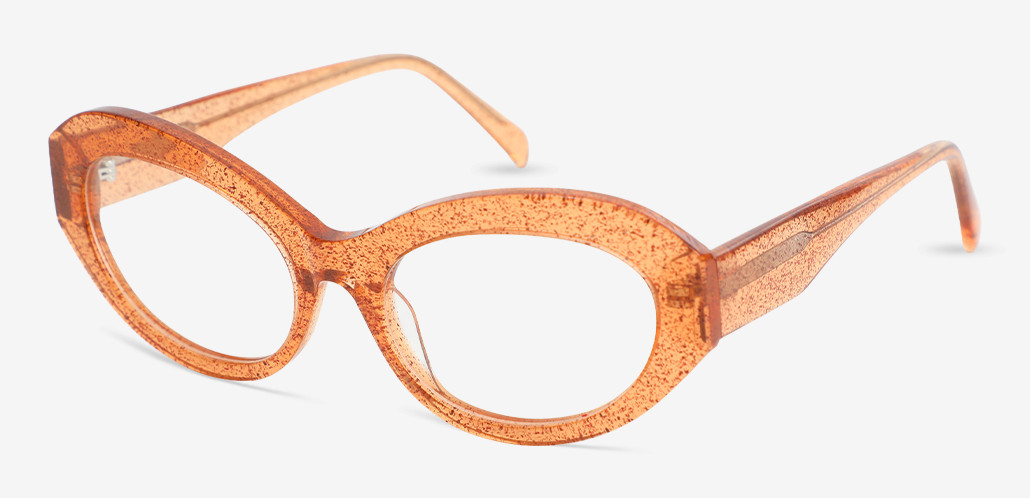 Jemima Orange Cat Eye Glasses
