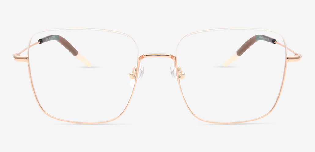 Ericee Gold Square Glasses