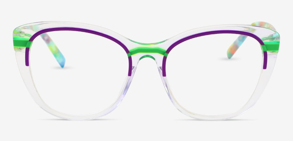 Natalie Purple Cat Eye Glasses