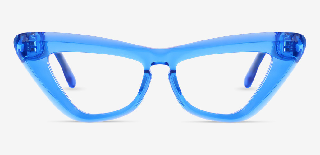 Grantha Blue Cat Eye Glasses