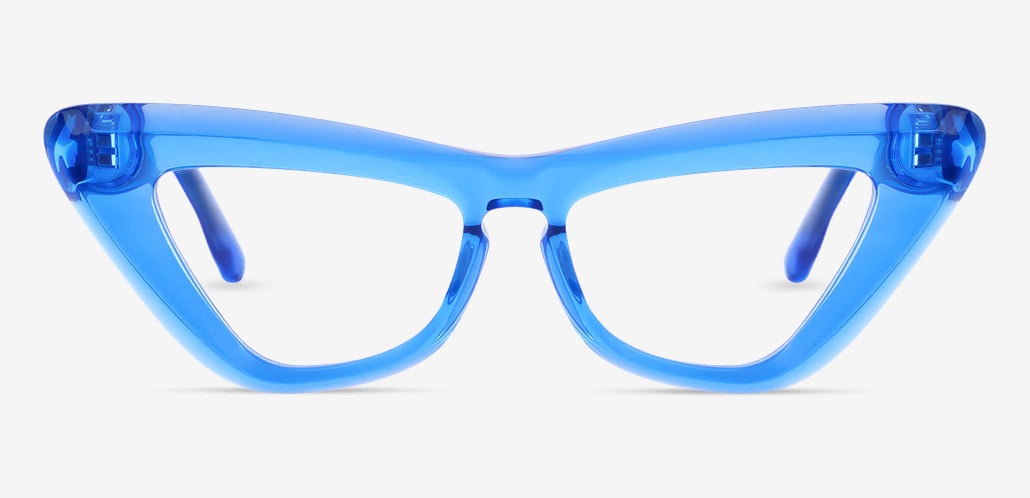 Grantha Blue Cat Eye Glasses