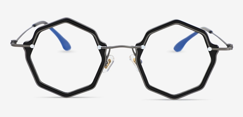 Loralie Black Geometric Glasses