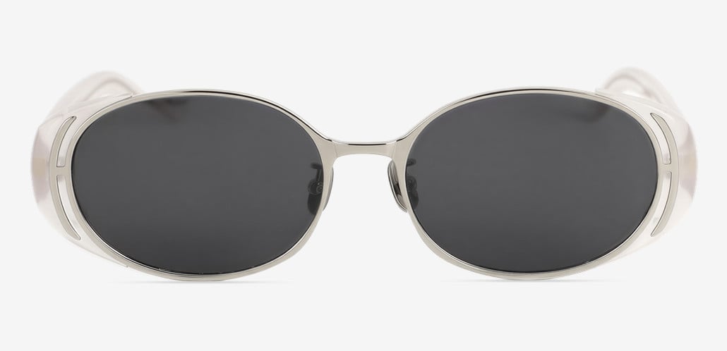 Lewis Clear Oval Sunglasses