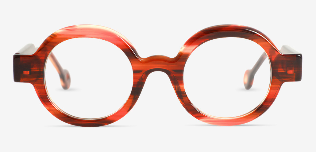 Maurice Red Round Glasses