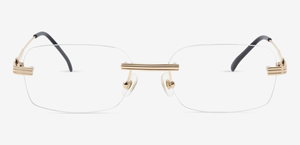 Aimee Gold Rectangle Glasses