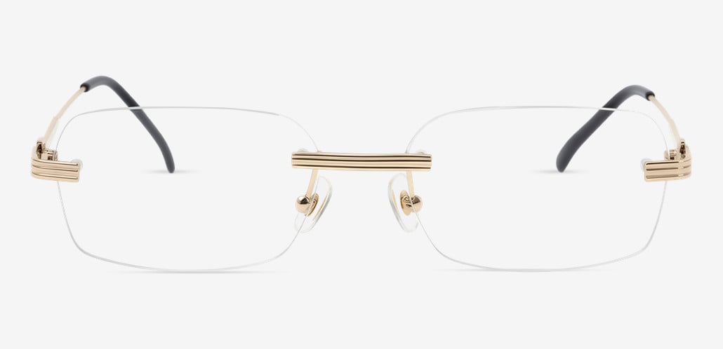 Aimee Gold Rectangle Glasses