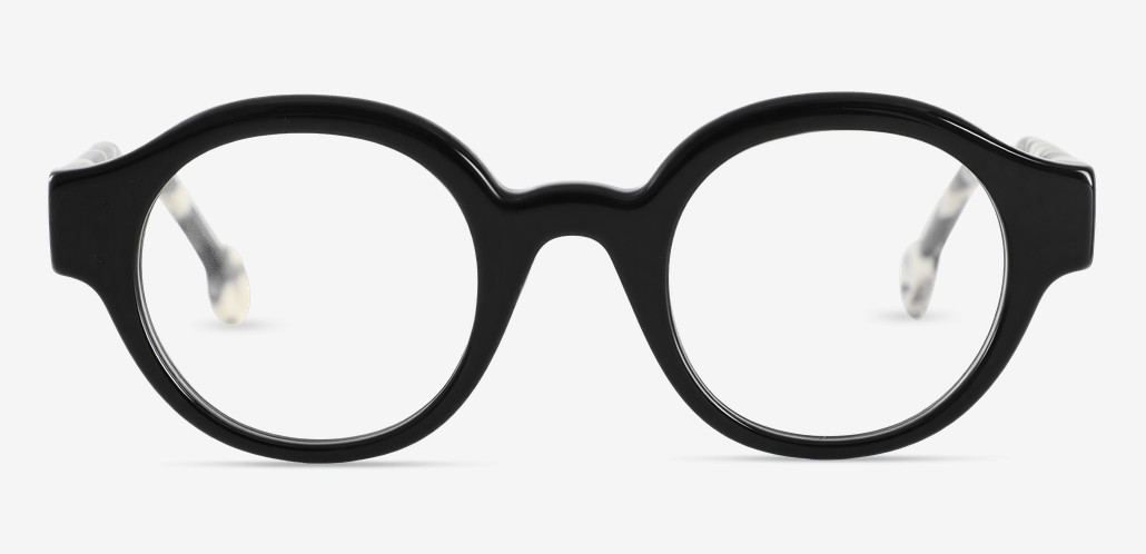 Polly Black Round Glasses