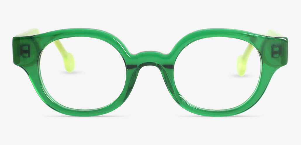 Kitto Gafas Redondas Verdes