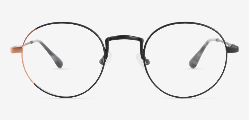Vogt Black Round Glasses