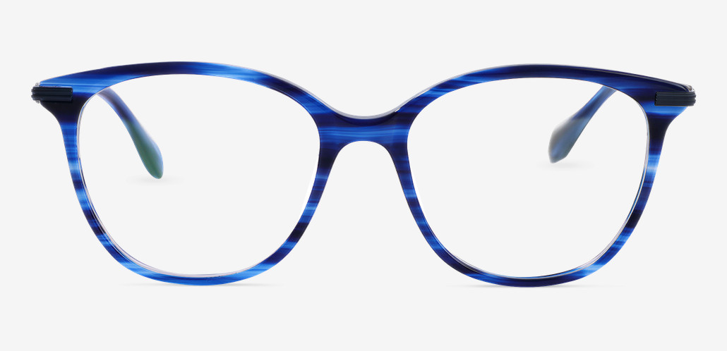 Celeste Gafas Cuadradas Azules