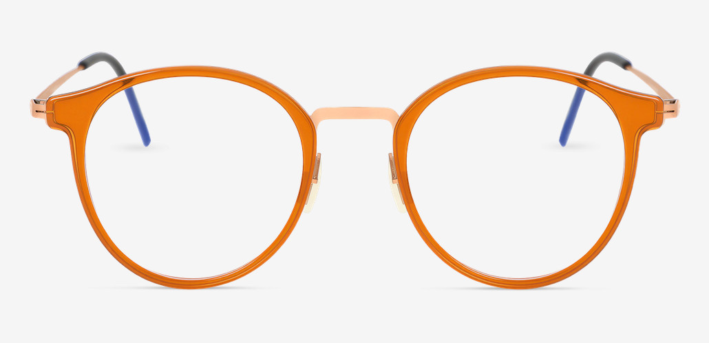 Clementine Orange Round Glasses