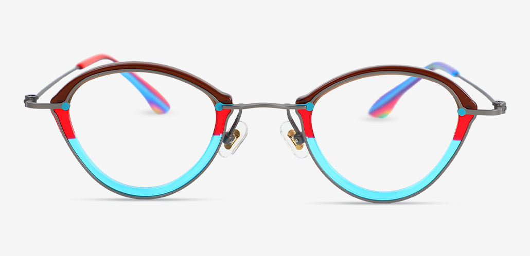 Everett Blue Oval Glasses