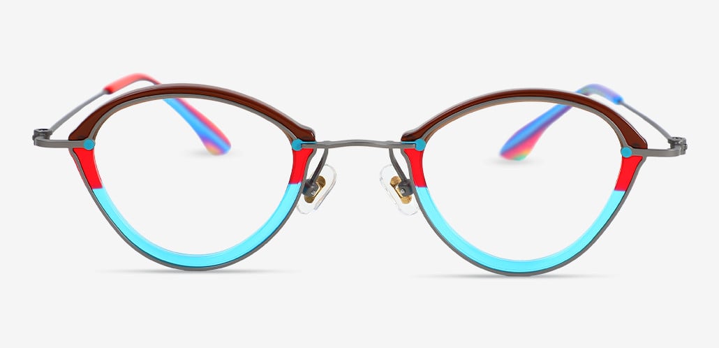 Everett Blue Oval Glasses
