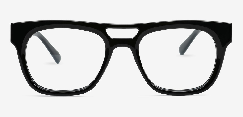 Simpson Black Aviator Glasses