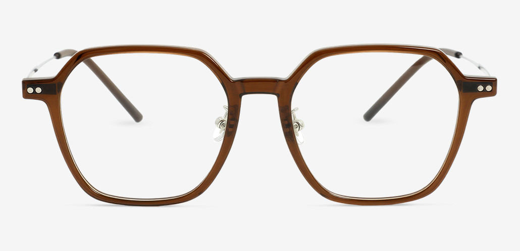 Aria Brown Geometric Glasses