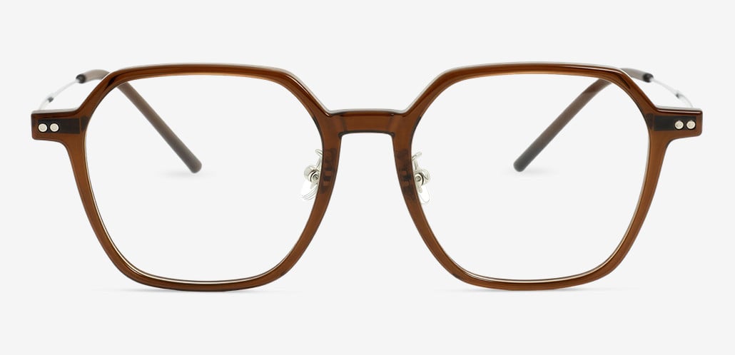 Aria Brown Geometric Glasses