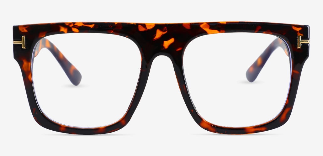 Vibrant Tortoise Square Glasses
